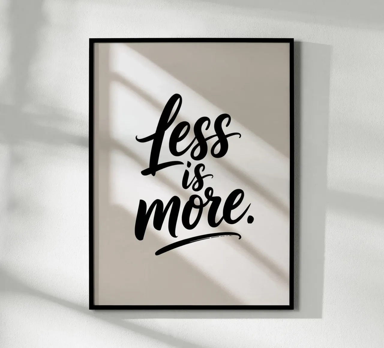 Moins, c'est plus - Citation manuscrite minimaliste hahnemühle de logic