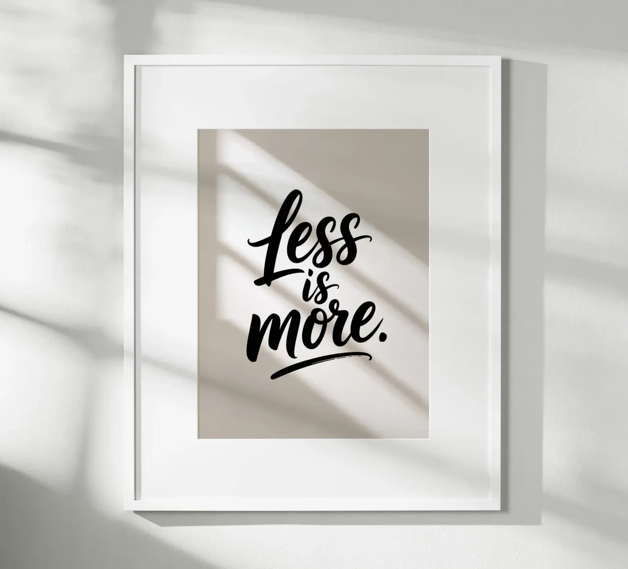 Moins, c'est plus - Citation manuscrite minimaliste hahnemühle de logic