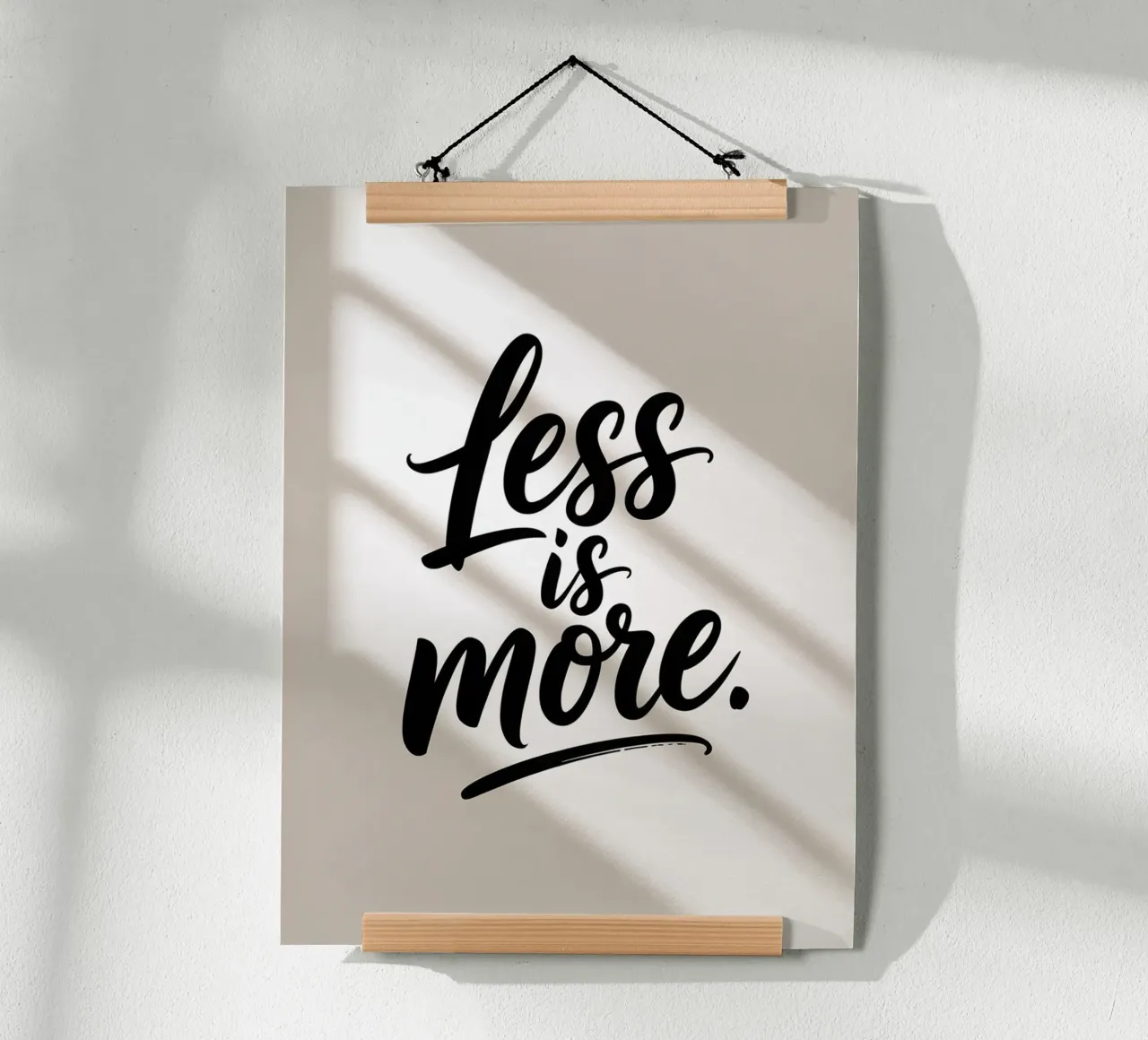 Moins, c'est plus - Citation manuscrite minimaliste hahnemühle de logic