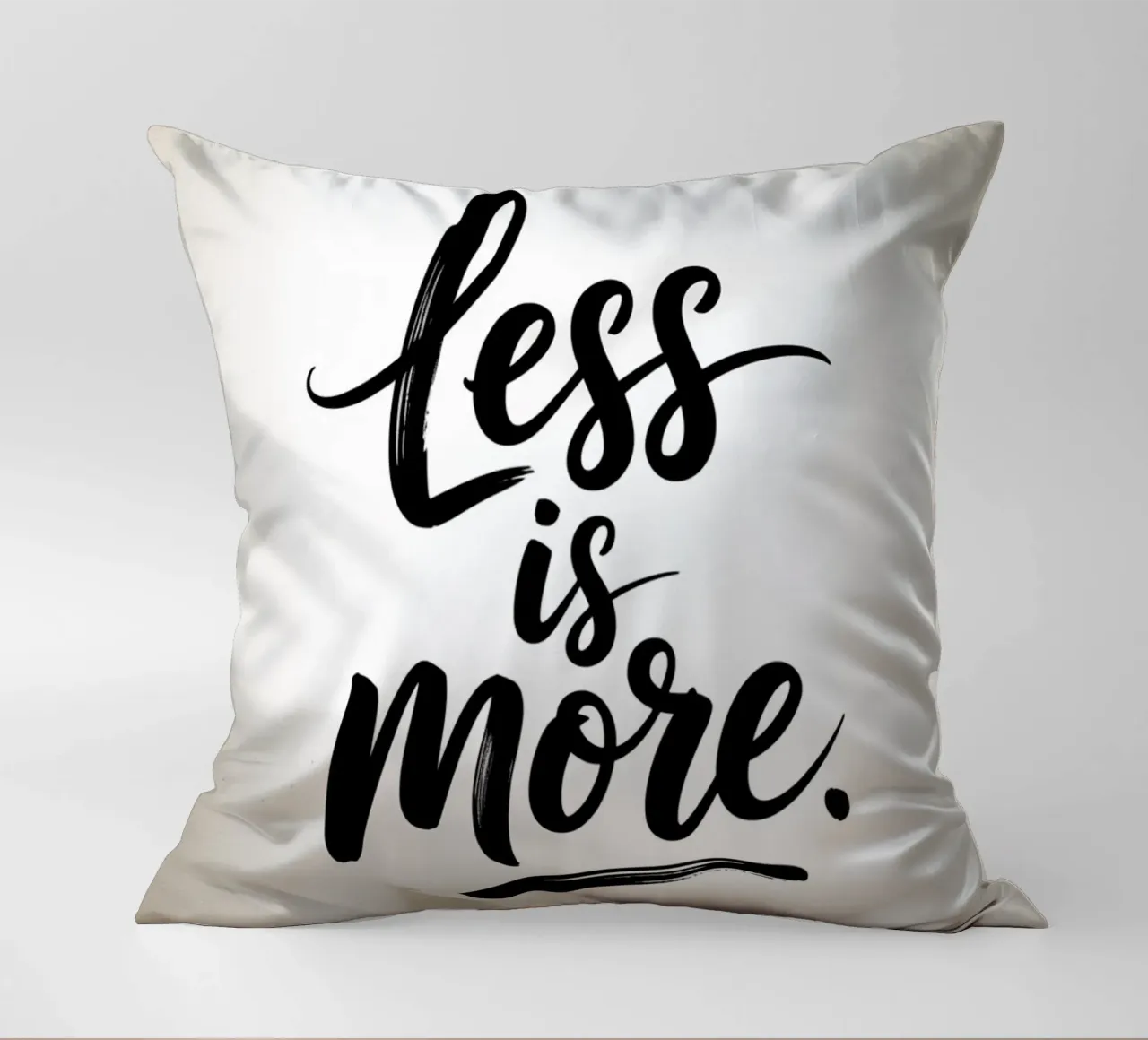 Minder is meer - Minimalistische quote kussen van logic