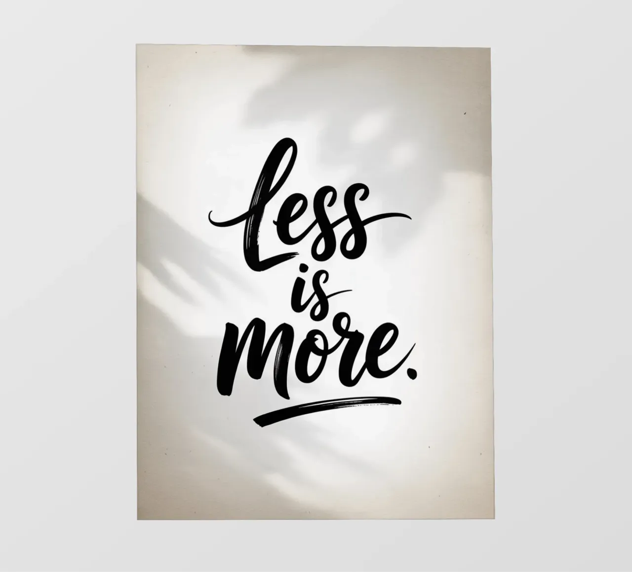 Less Is More - Minimal Quote telo in pvc da logic