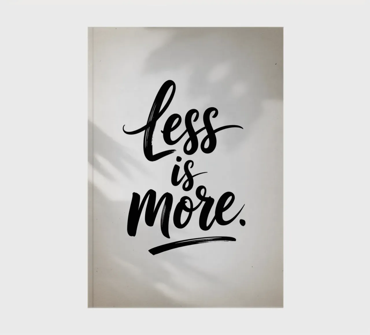 Less Is More - Minimal Quote notebook by logic