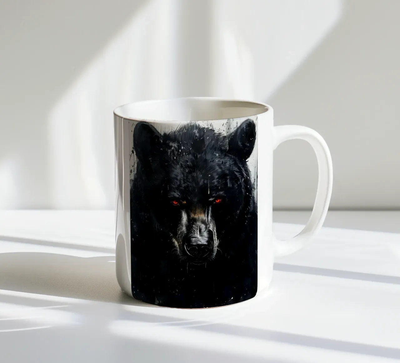 Schwarzbär Keramik Tasse von Lionmixart