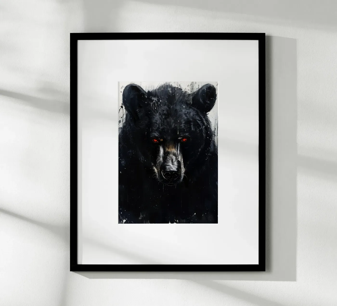Black bear poster by Lionmixart