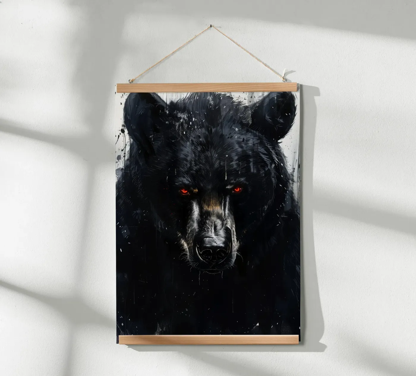 Black bear poster by Lionmixart
