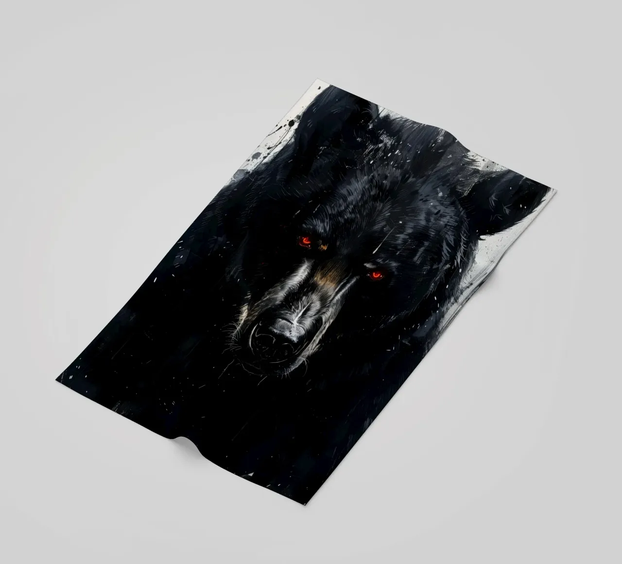 Orso nero telo mare da Lionmixart