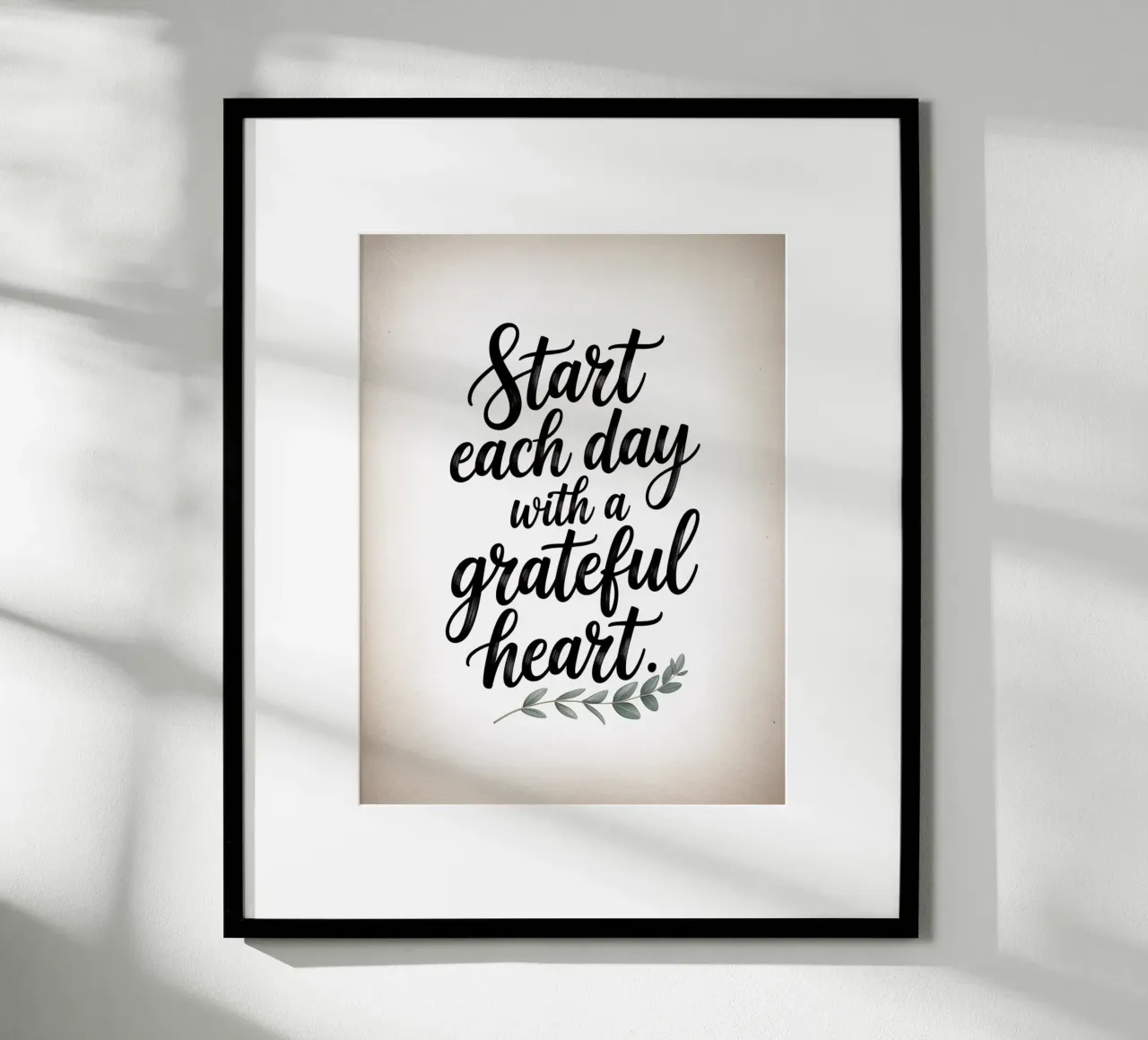 Cuore grato - Citazione botanica minimale carta hahnemühle da logic