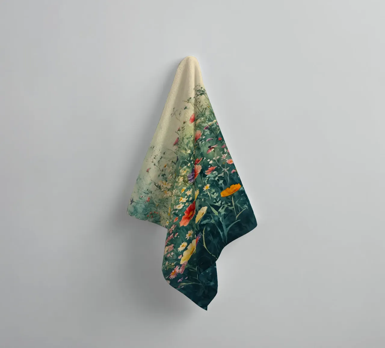 Summer wildflower towel by Justyna Jaszke JBJart