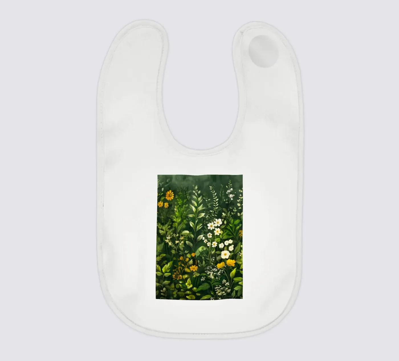 Greenery baby bib by Justyna Jaszke JBJart