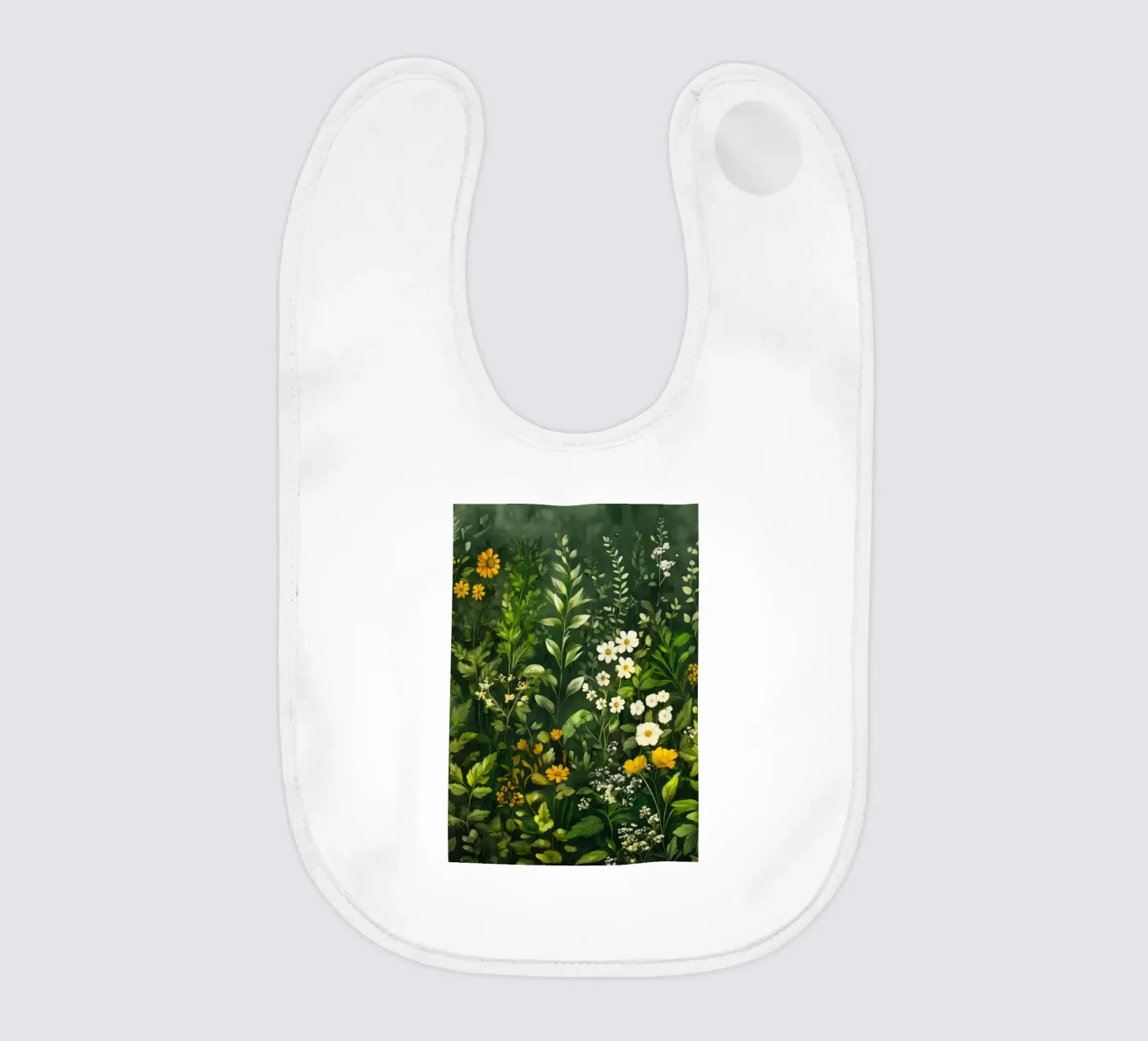 Greenery baby bib by Justyna Jaszke JBJart