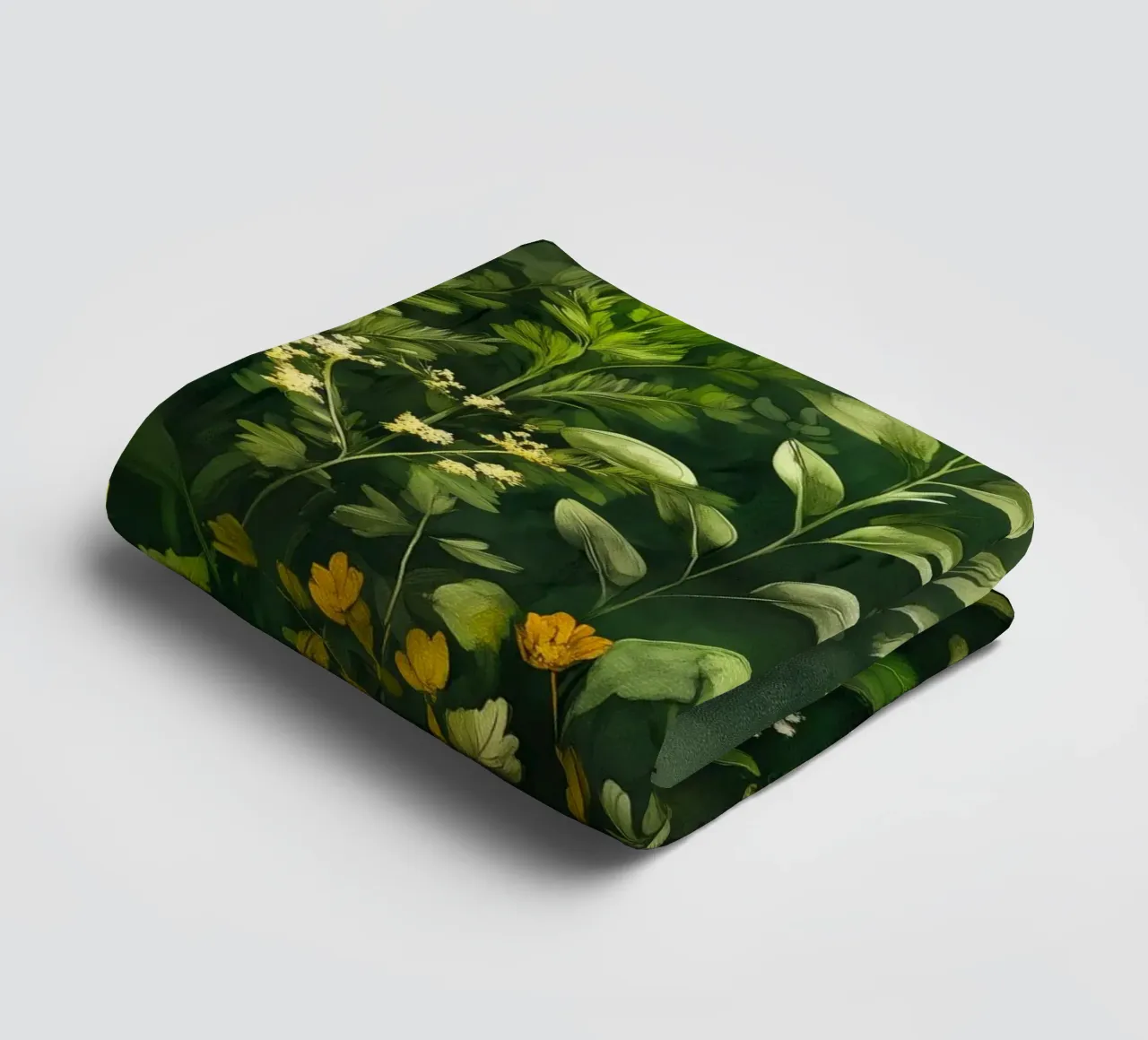 Greenery towel by Justyna Jaszke JBJart