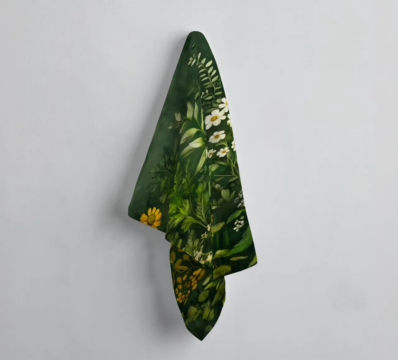 Greenery towel by Justyna Jaszke JBJart