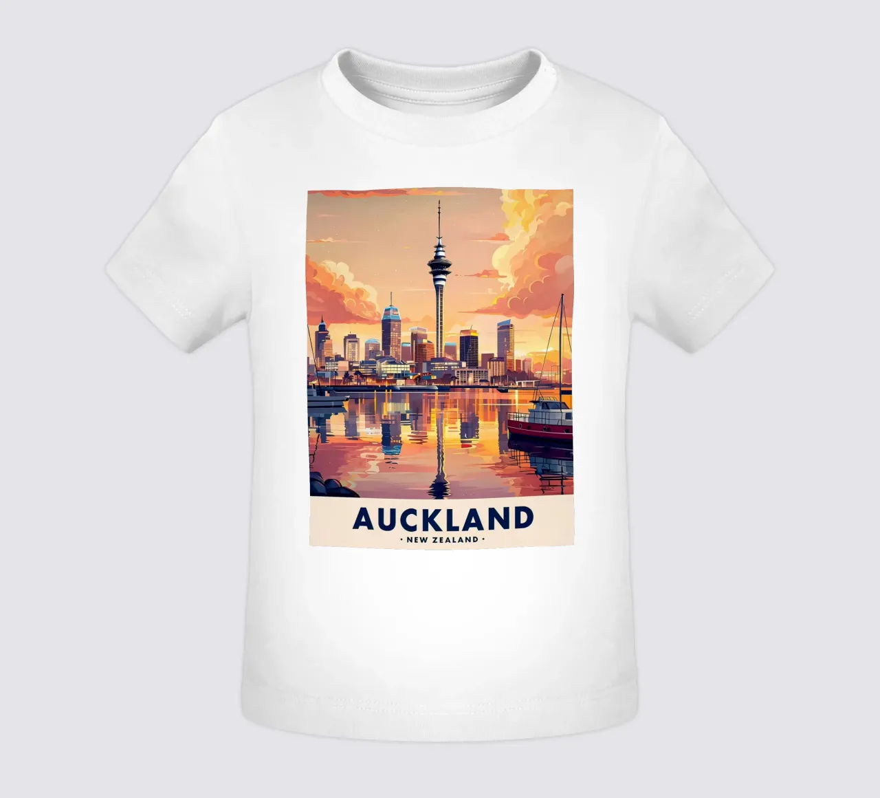 Lo skyline di Auckland maglietta neonato da ARTVI-SHOP