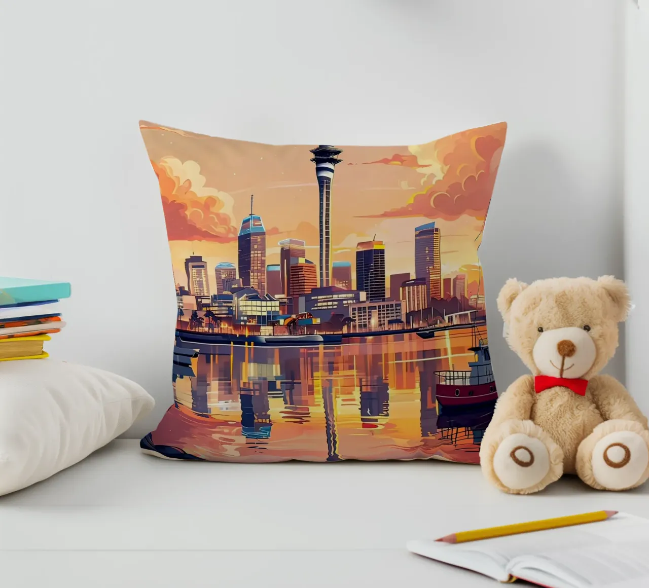 Lo skyline di Auckland cuscino da ARTVI-SHOP