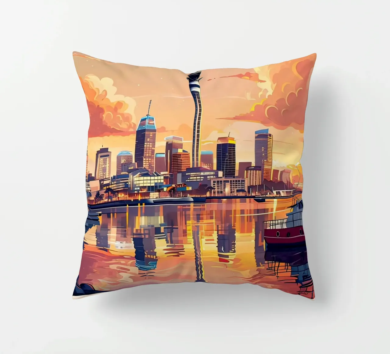 Lo skyline di Auckland cuscino da ARTVI-SHOP