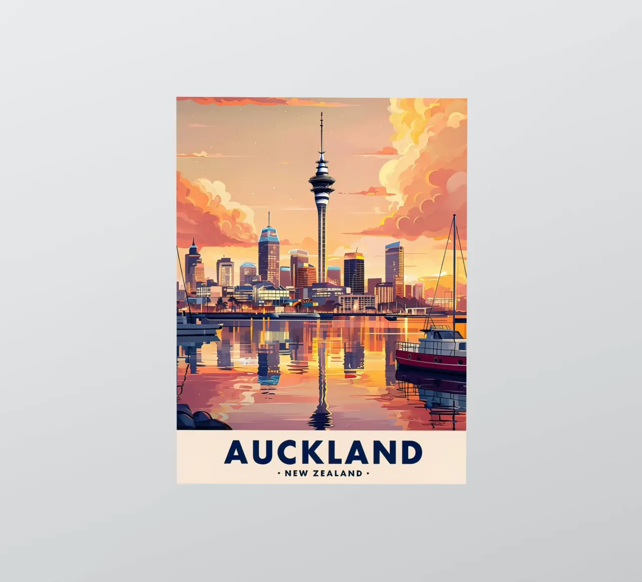 Ligne d'horizon d'Auckland autocollant de 🎁 ARTVI-SHOP
