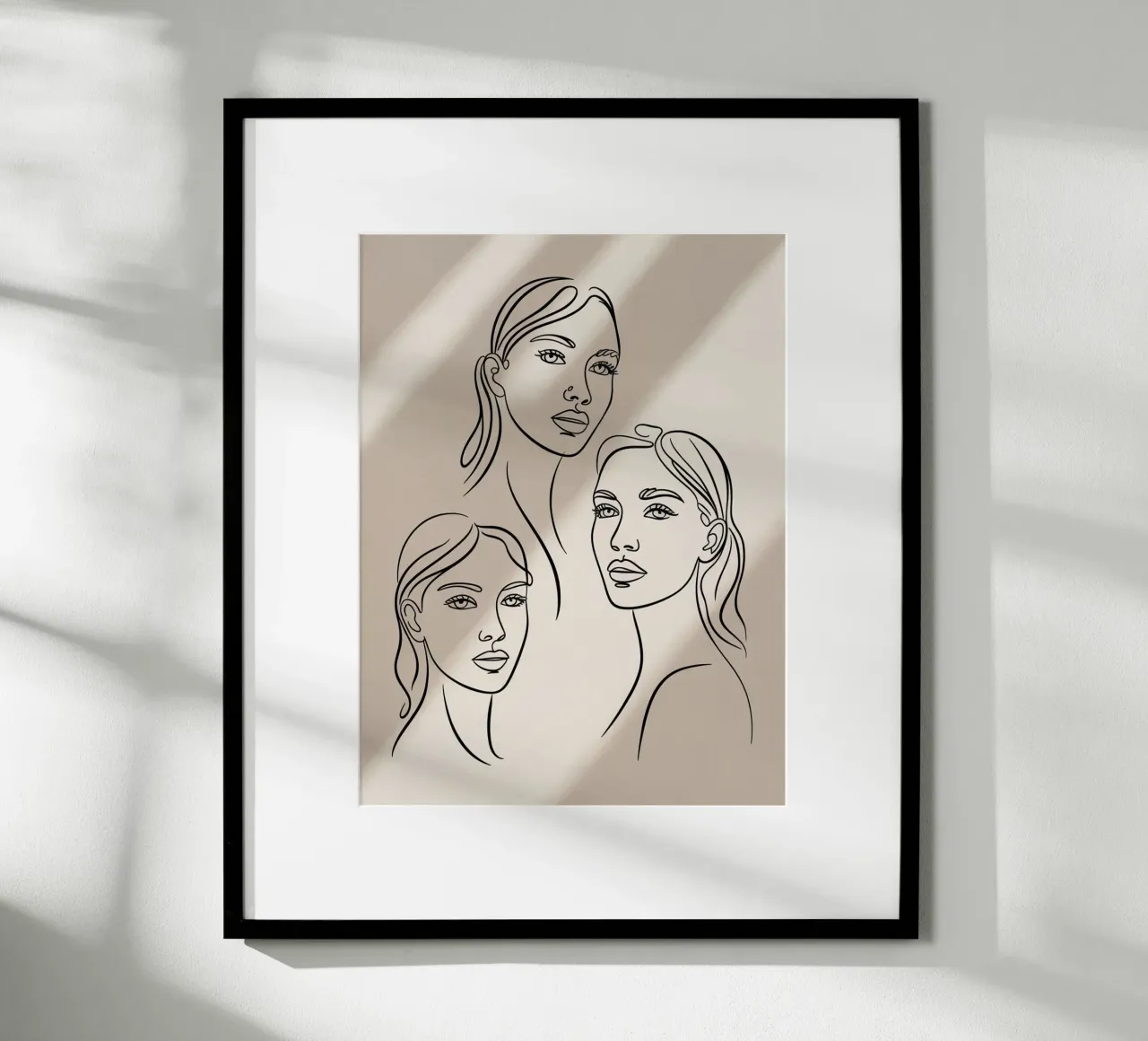 Volti dalle linee minimali - Ritratti femminili disegnati a mano poster da logic
