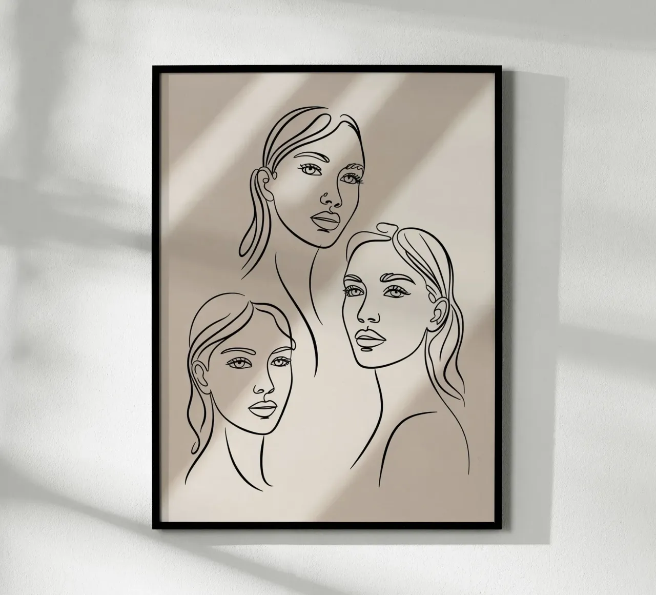 Volti dalle linee minimali - Ritratti femminili disegnati a mano poster da logic