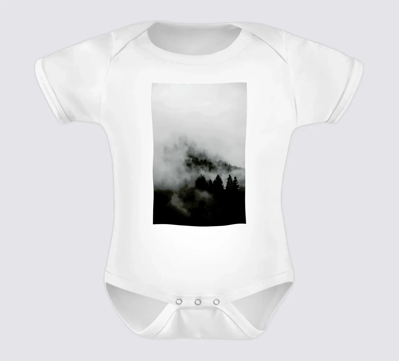 Black Foggy Forests body de bebé de Studio Nahili