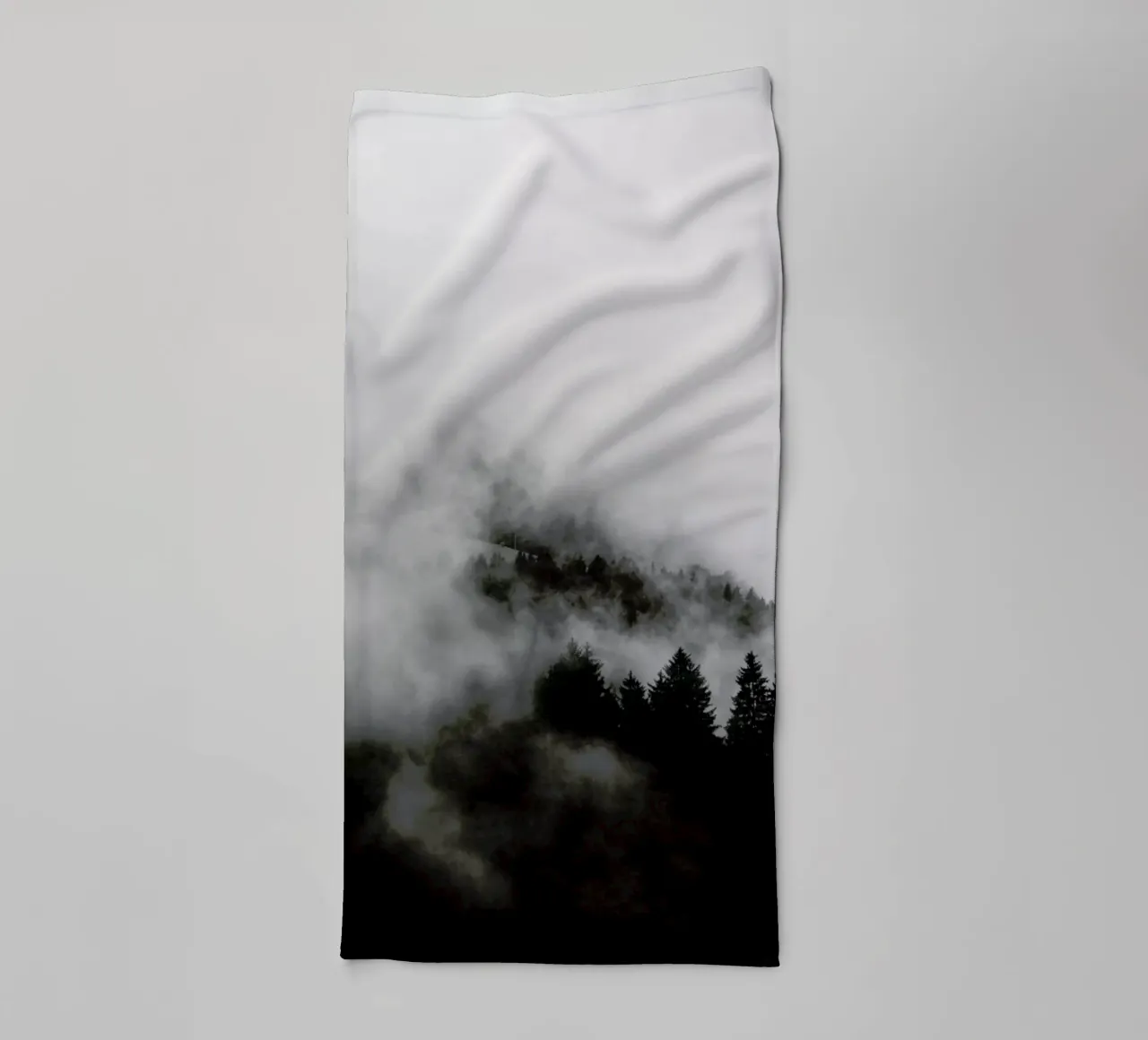 Black Foggy Forests towel by Studio Nahili