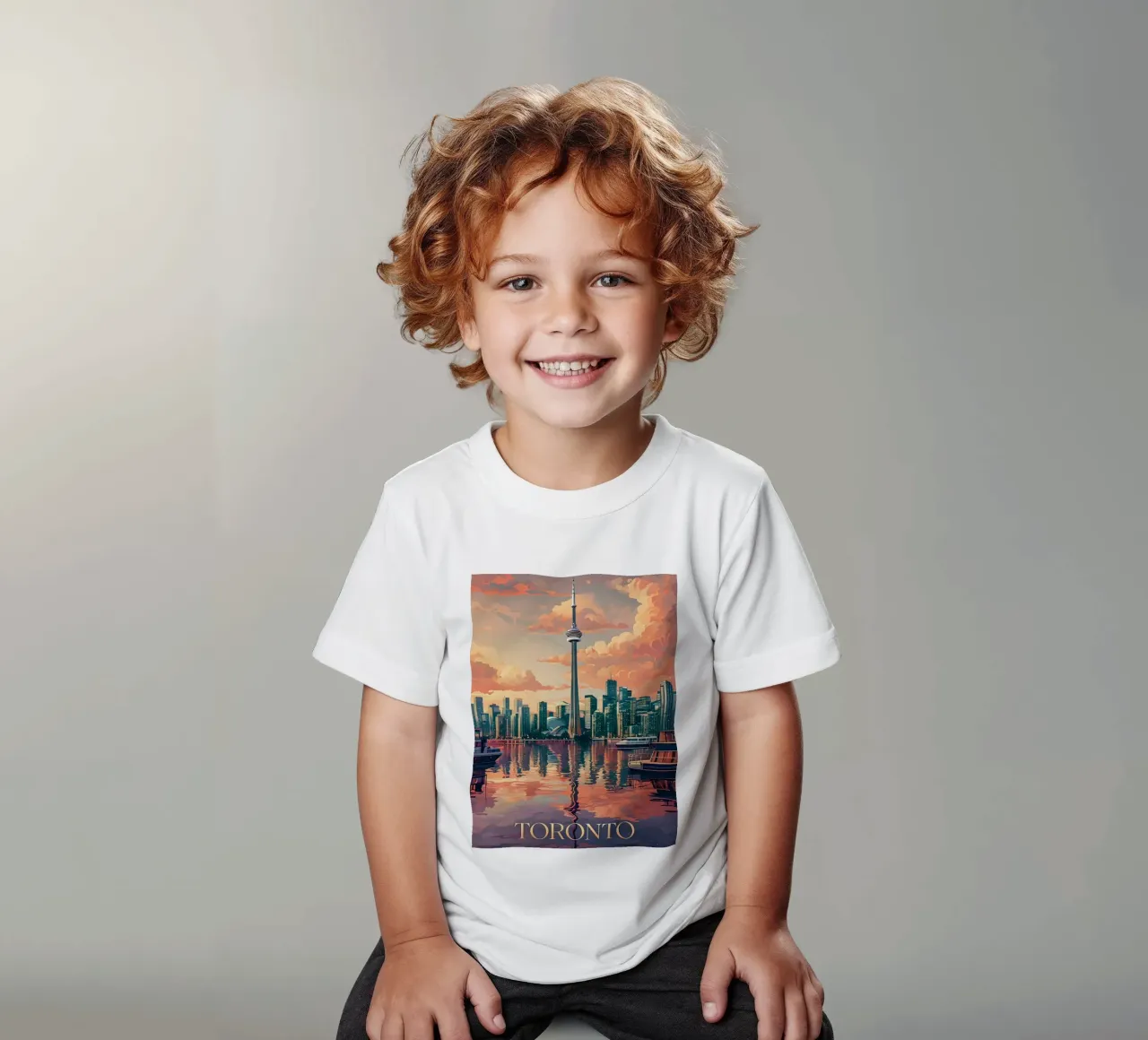 Toronto skyline kids t-shirt by 🎁 ARTVI-SHOP