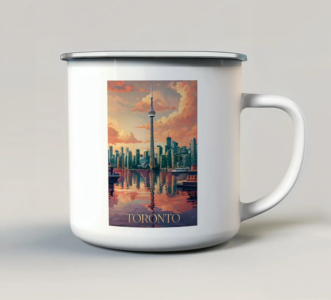 Lo skyline di Toronto tazza in smalto da ARTVI-SHOP