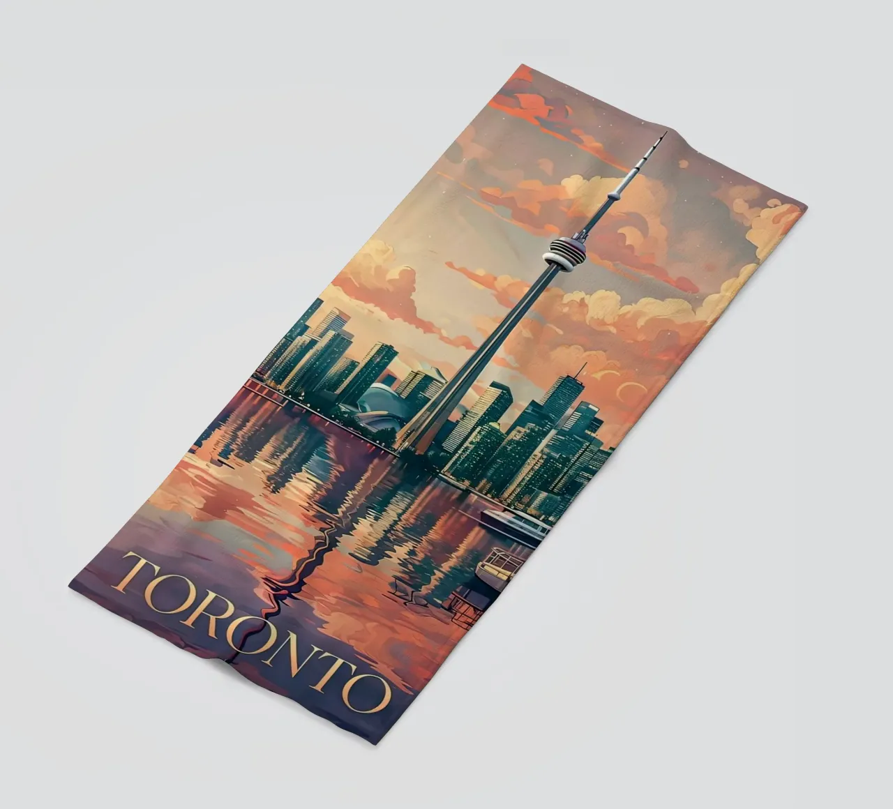 Lo skyline di Toronto telo mare da 🎁 ARTVI-SHOP