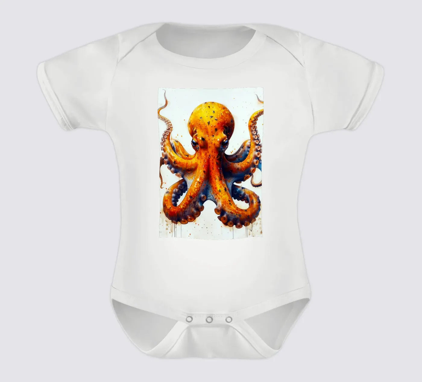 Pieuvre body bébé de Lionmixart