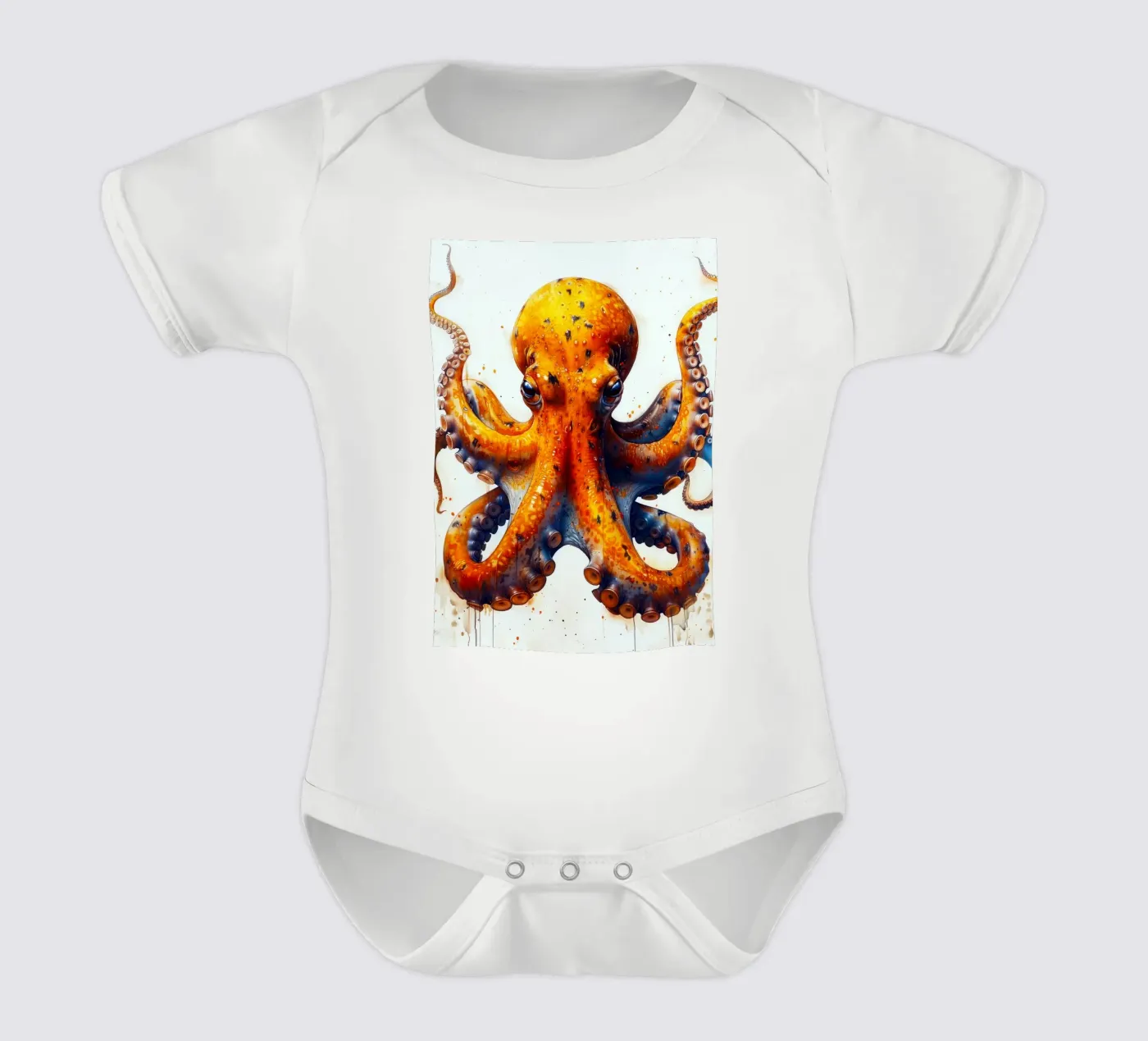 Pieuvre body bébé de Lionmixart