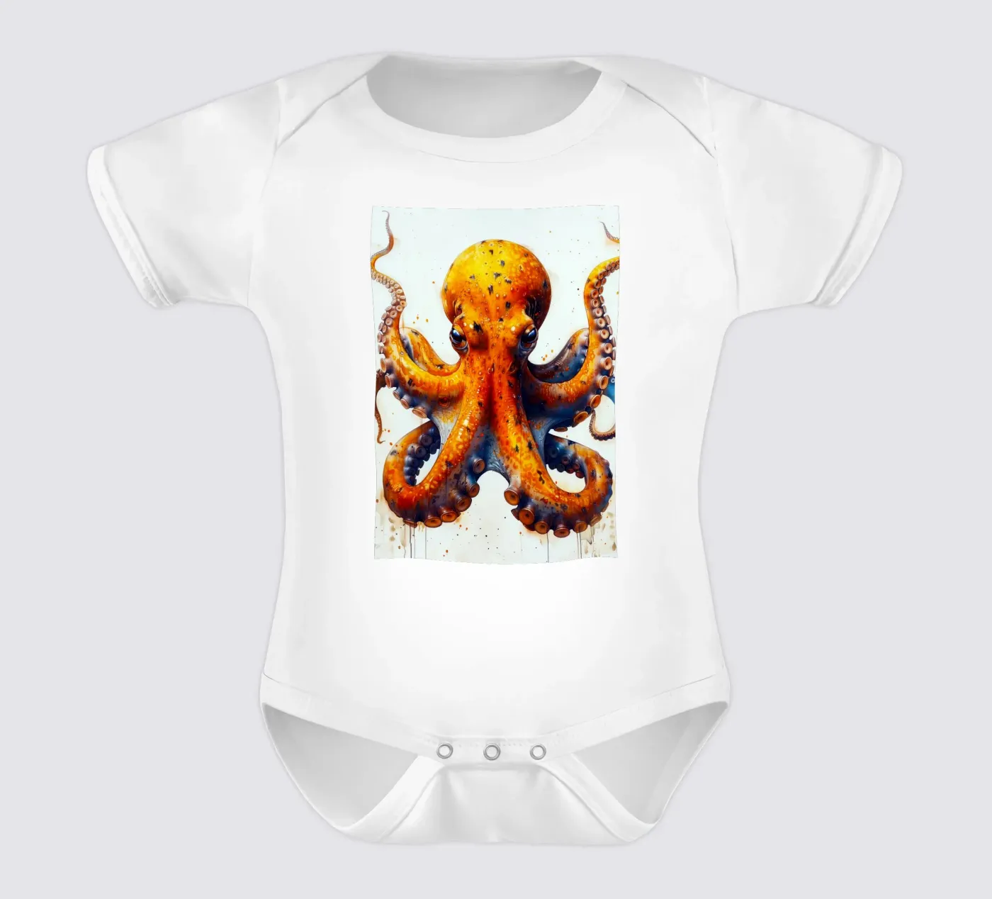 Pieuvre body bébé de Lionmixart