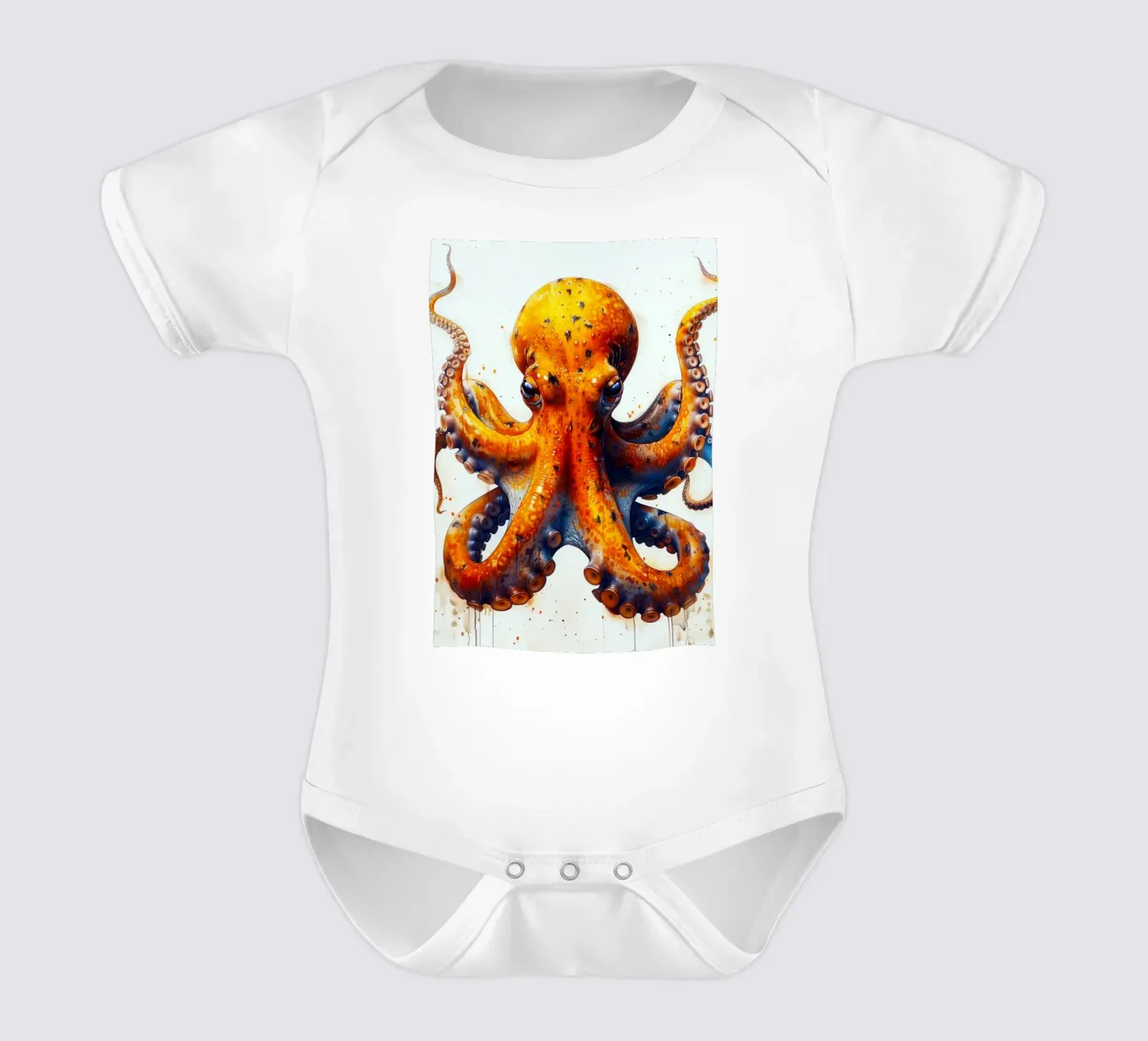 Pieuvre body bébé de Lionmixart