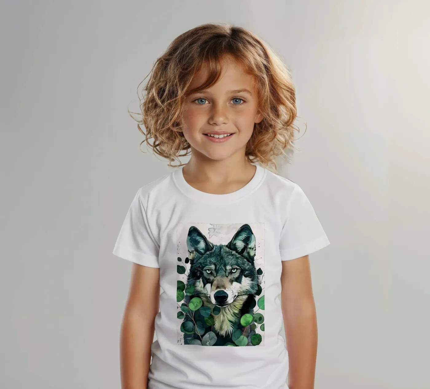Lupo t-shirt bambini da Lionmixart