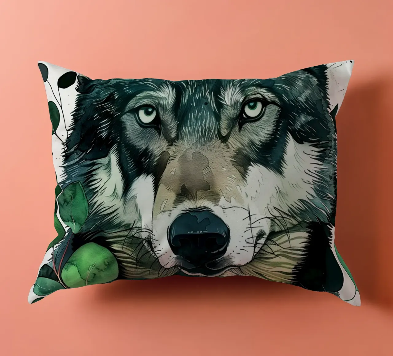 Lupo cuscino da Lionmixart