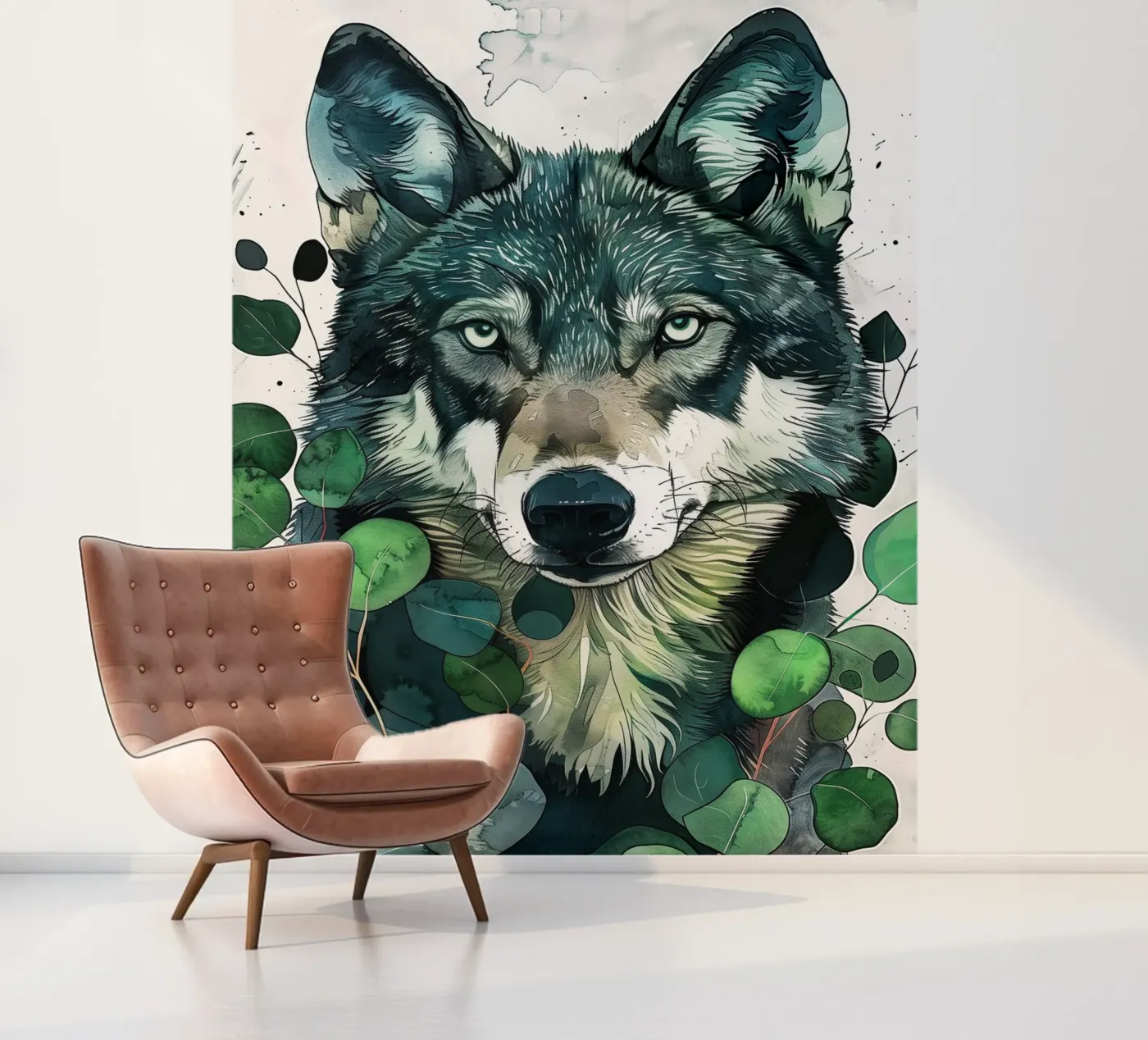 Lupo carta da parati fotografica da Lionmixart