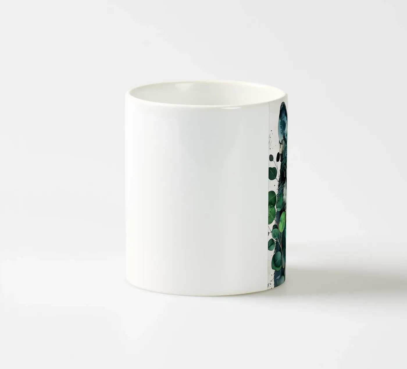 Wolf ceramic mug by Lionmixart
