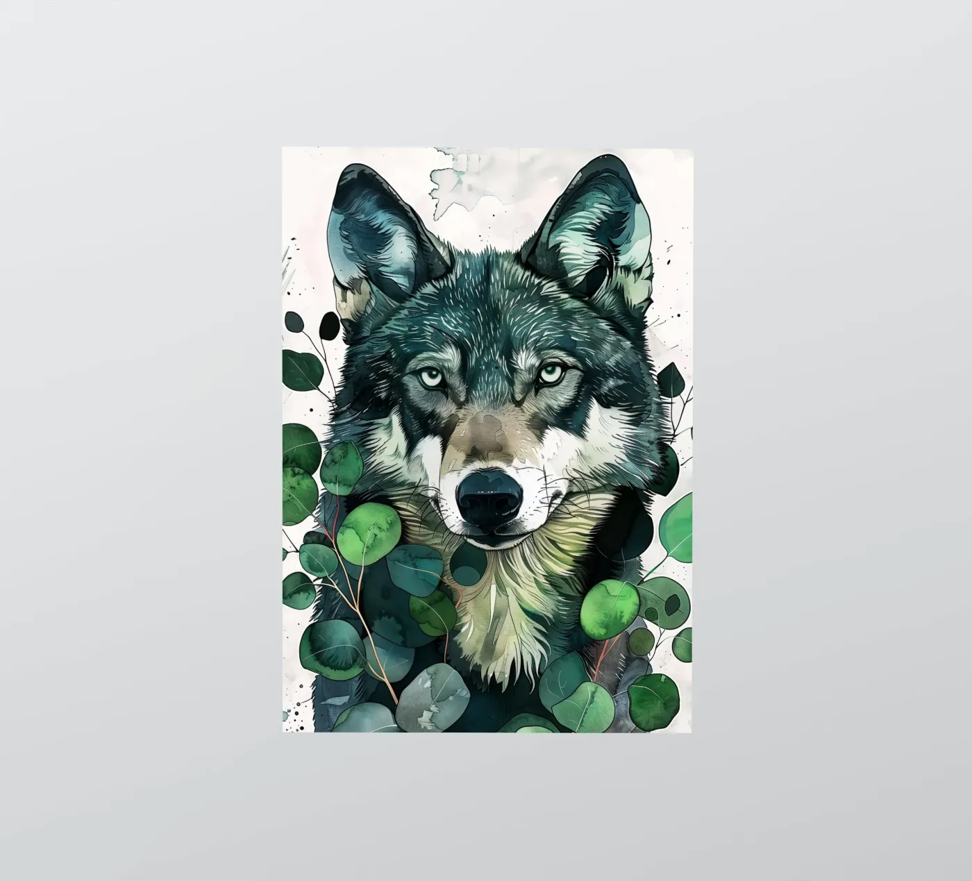Wolf sticker van Lionmixart