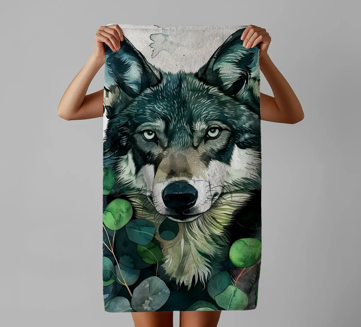 Wolf Handtuch von Lionmixart