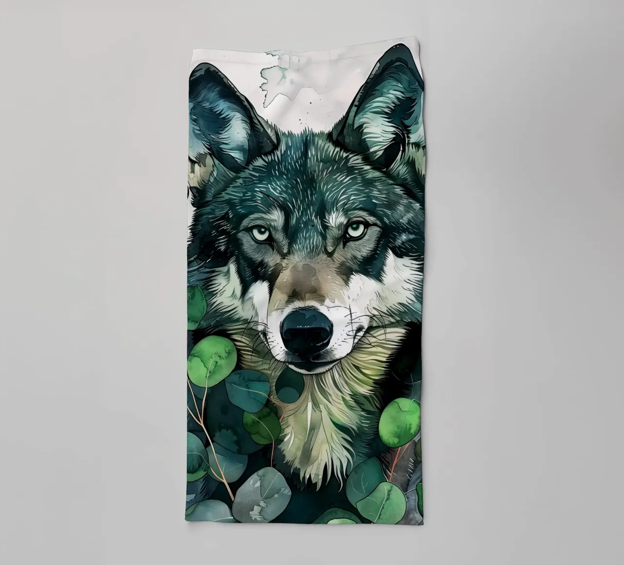 Wolf badhanddoek van Lionmixart