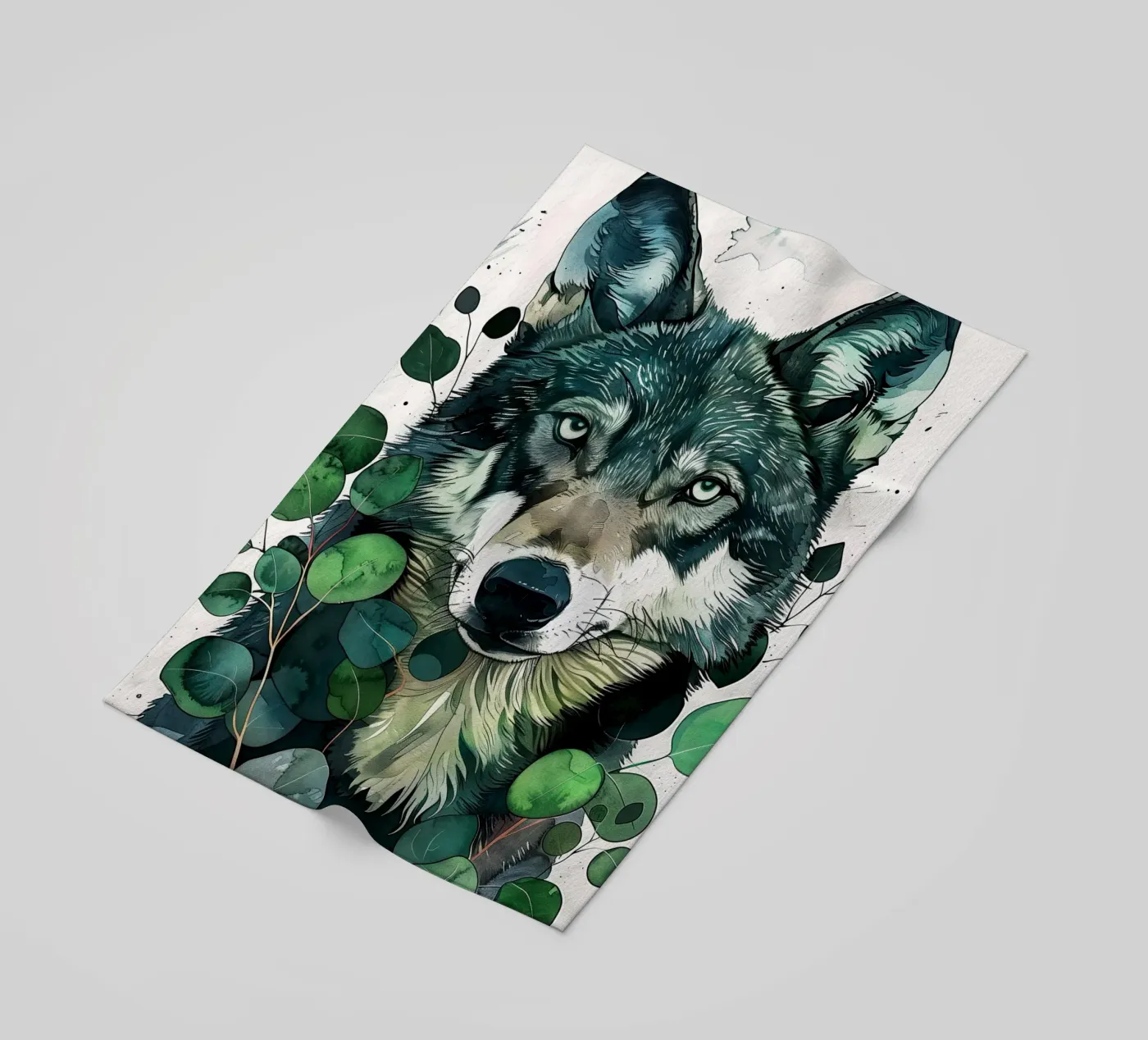 Wolf strandhanddoek van Lionmixart