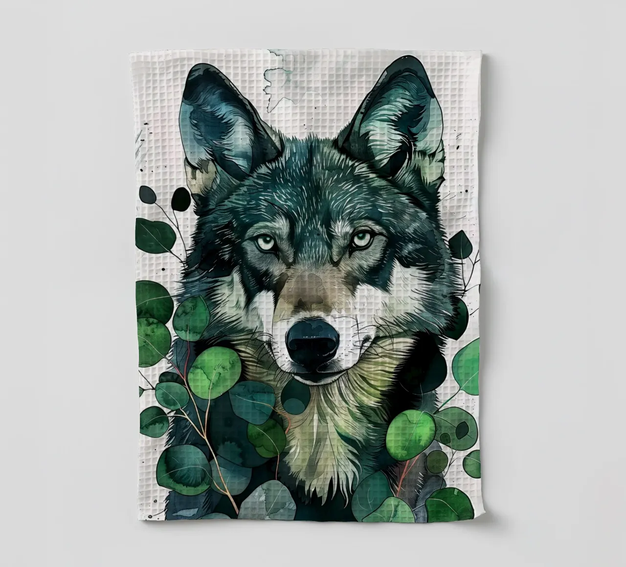 Lupo canovaccio da cucina da Lionmixart