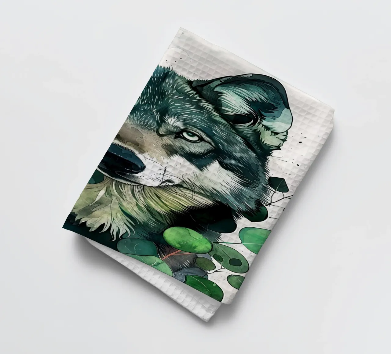 Lupo canovaccio da cucina da Lionmixart