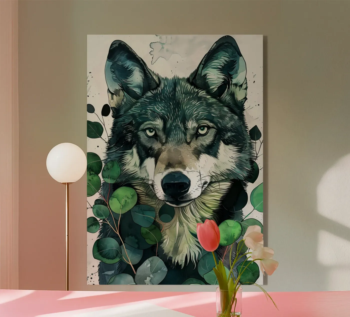 Wolf Acryl-Glas von Lionmixart