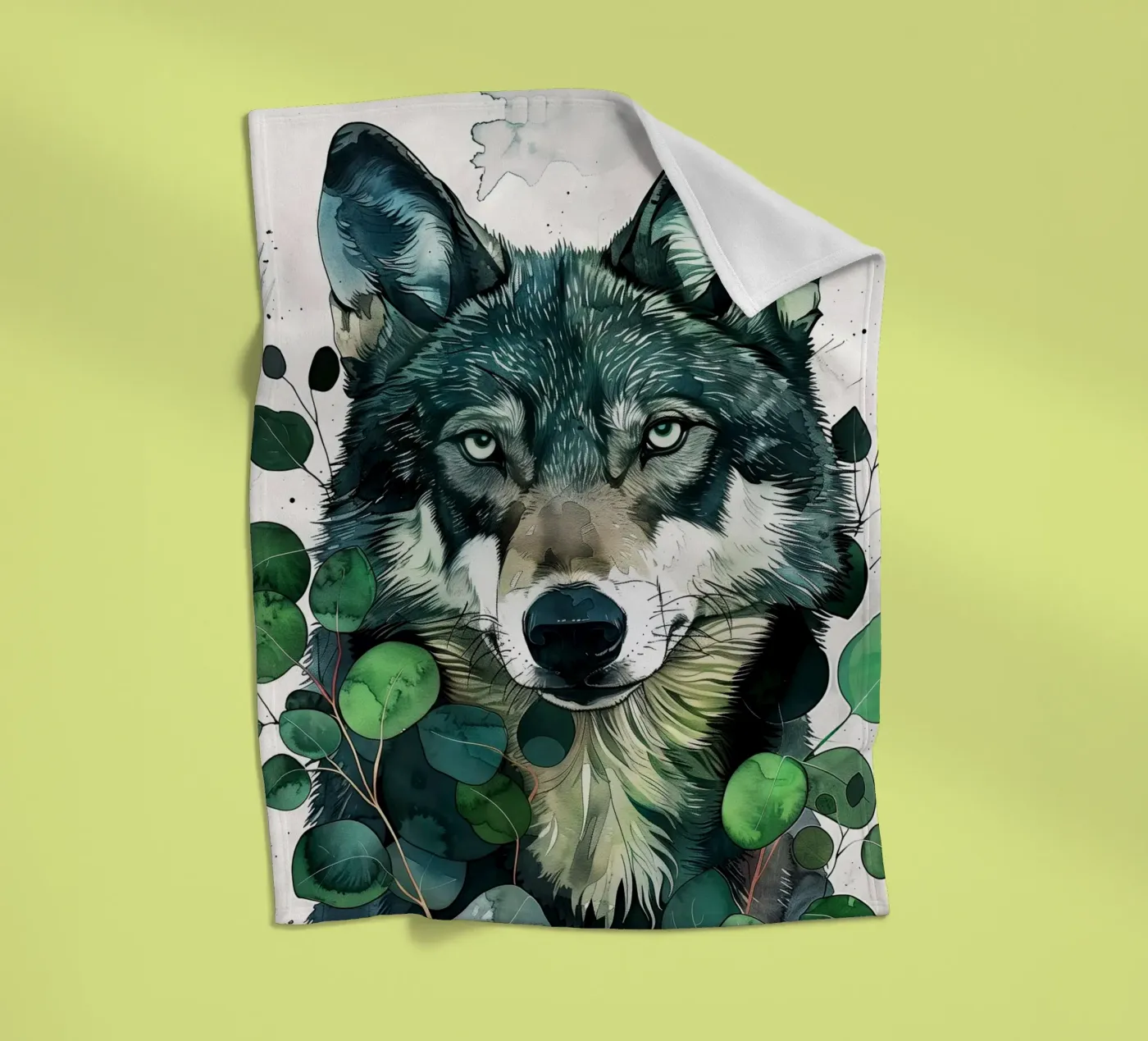 Wolf fleecedeken van Lionmixart