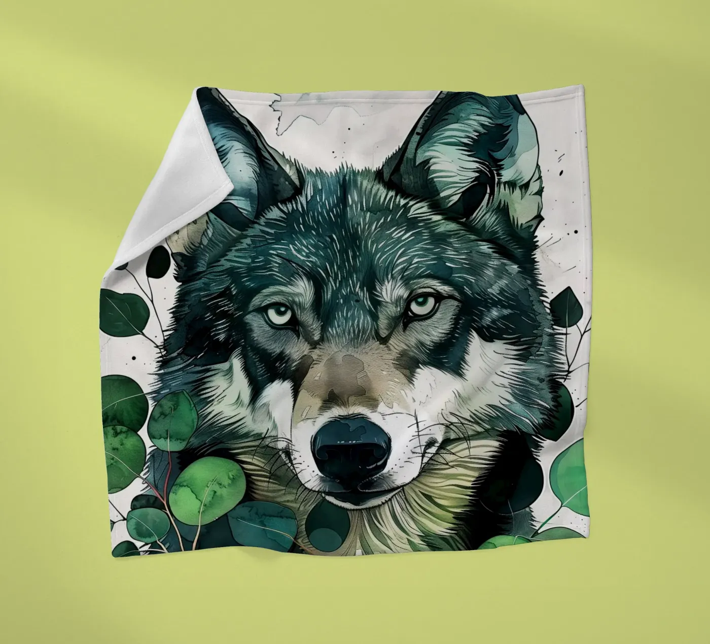 Wolf fleecedeken van Lionmixart