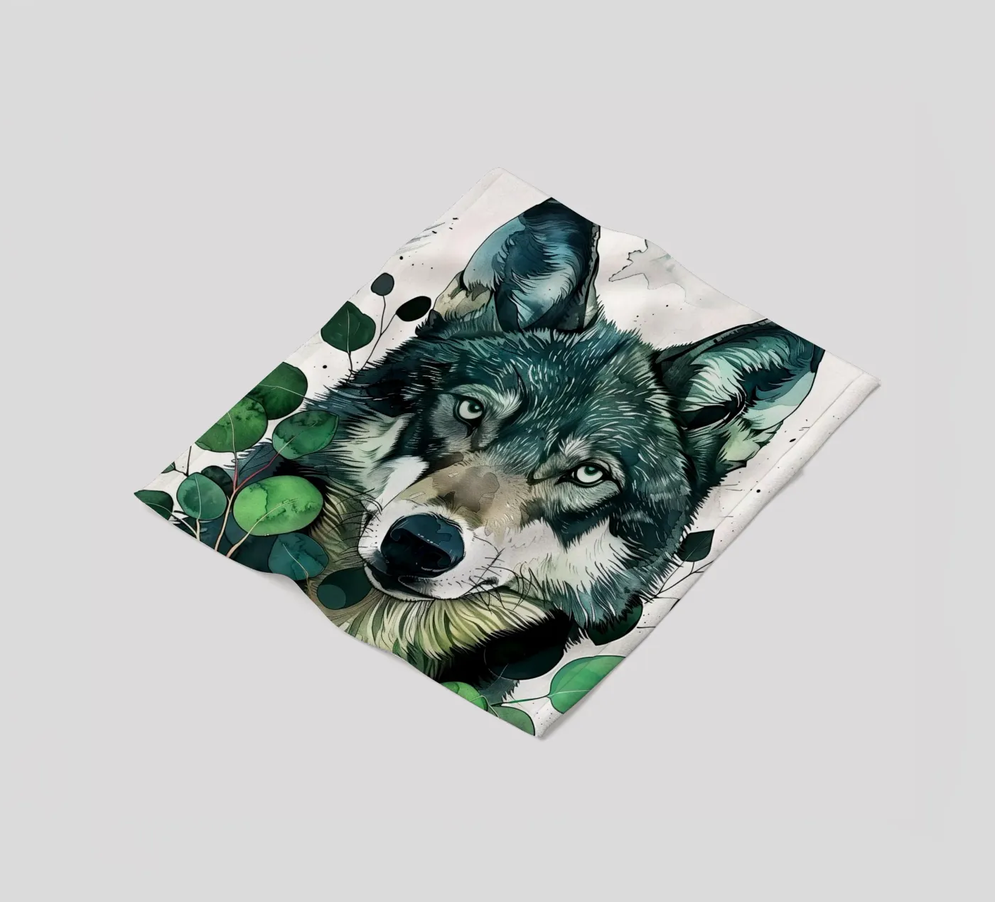 Wolf fleecedeken van Lionmixart