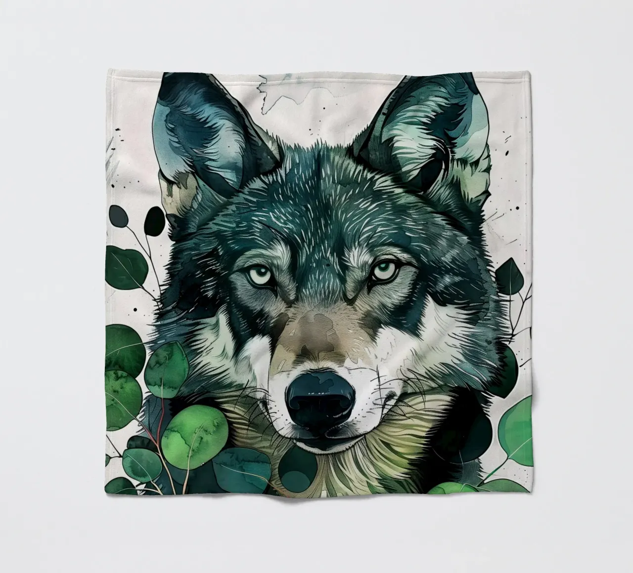 Wolf fleecedeken van Lionmixart