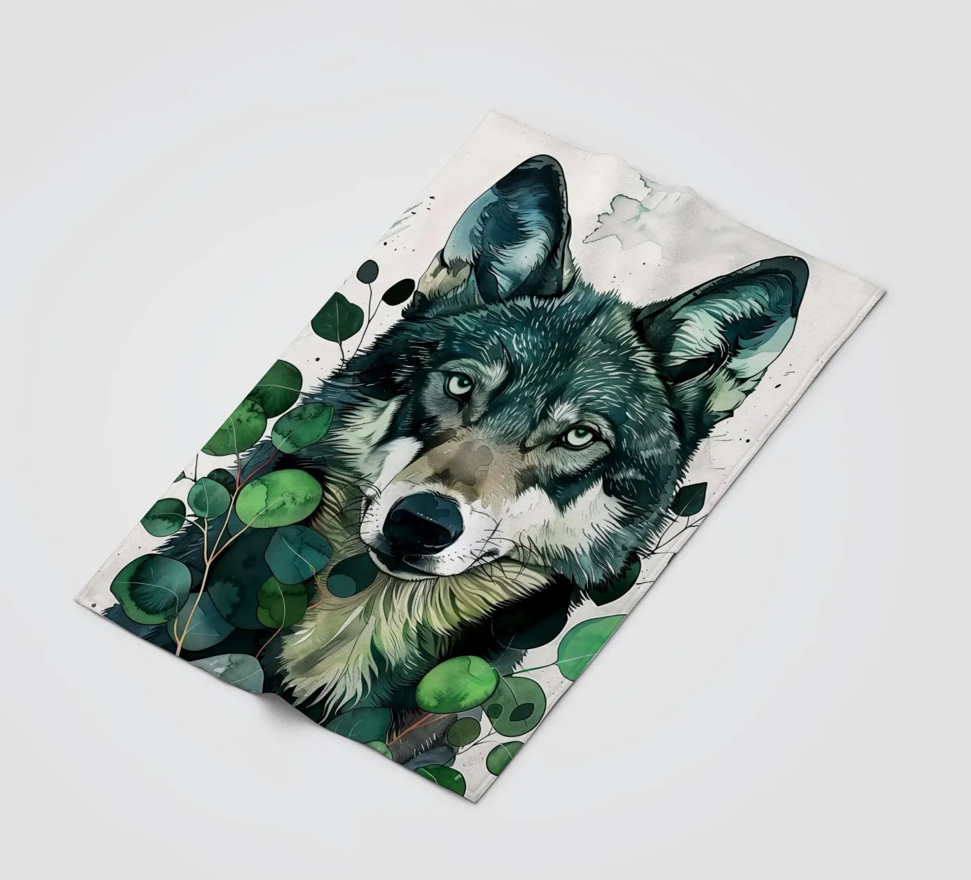 Wolf fleecedeken van Lionmixart