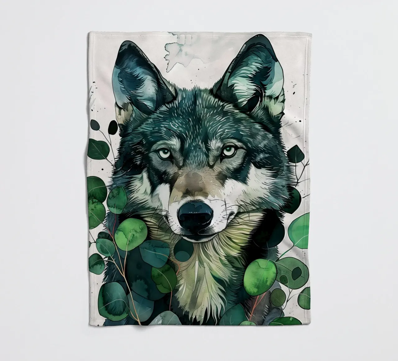 Wolf fleecedeken van Lionmixart