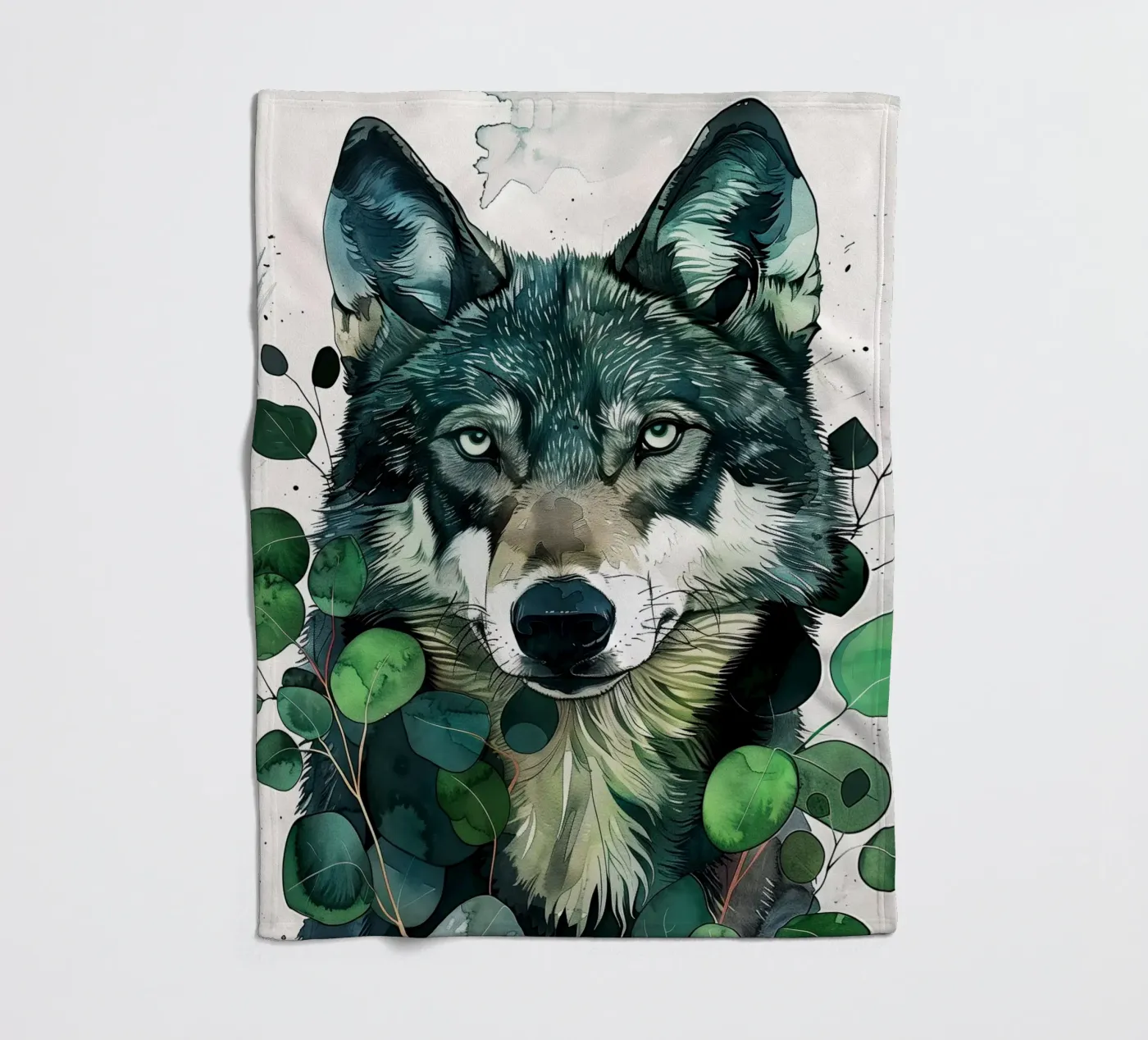 Wolf fleecedeken van Lionmixart