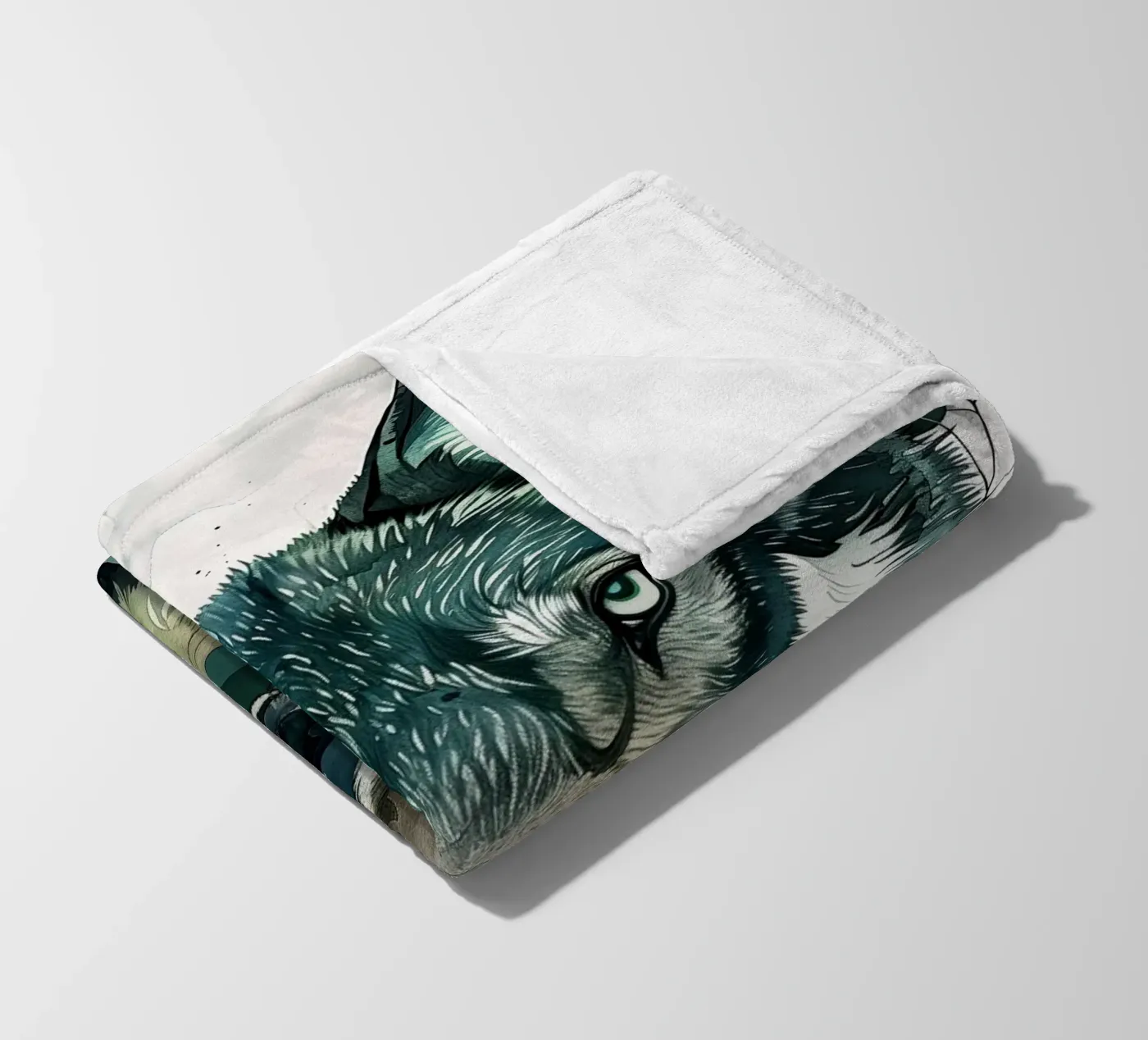 Wolf fleecedeken van Lionmixart